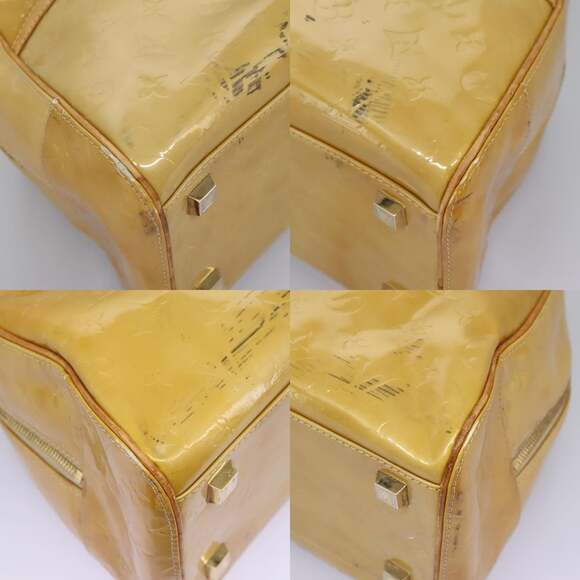 LOUIS VUITTON Monogram Vernis Tompkins Square Hand Bag Beige M91149 - Picture 10 of 13